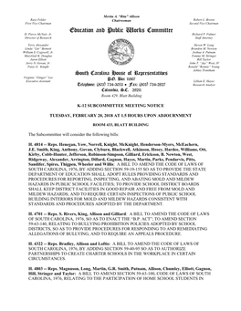 Education and Public Works Committee H