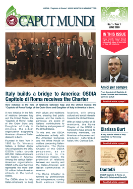 OSDIA Capitolo Di Roma Receives the Charter