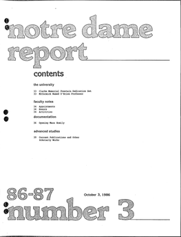 Notre Dame Report 16:03 (1986-10-03)