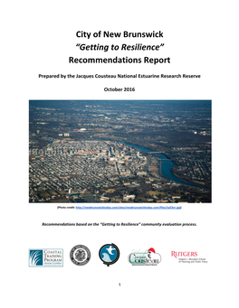 City of New Brunswick “Getting to Resilience” Recommendations Report