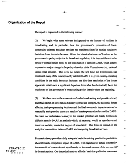 Organization of the Report