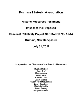 Durham Historic Association