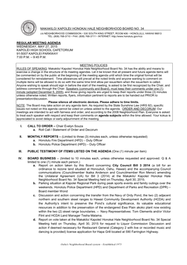 Makakilo/ Kapolei/ Honokai Hale Neighborhood Board No