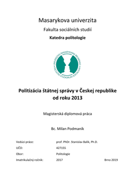 Katedra Politologie Politizácia Štátnej