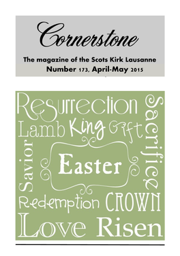 Number 173, April-May 2015 Cornerstone No