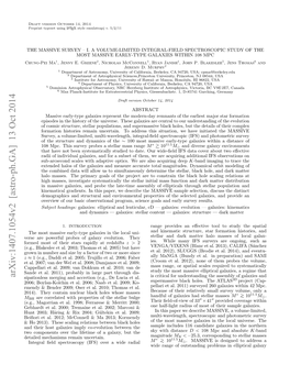 Arxiv:1407.1054V2 [Astro-Ph.GA] 13 Oct 2014 Is Critical for Understanding the Assembly of Galaxies and Sipationless Merging and Accretion (E.G., De Lucia Et Al