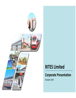 RITES Limited Corporate Presentation October 2019 Disclaimer