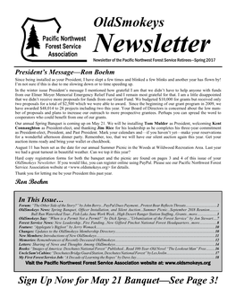 Forest Service News National Association of Forest Service Retirees (NAFSR)