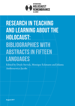 Bibliographies with Abstracts in Fifteen Languages Edited by Doyle Stevick, Monique Eckmann and Jolanta Ambrosewicz-Jacobs