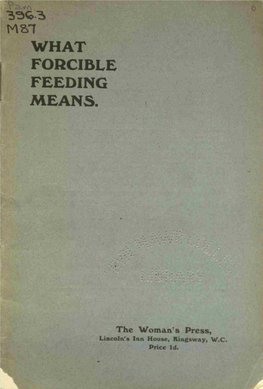What Forcible Feeding Means