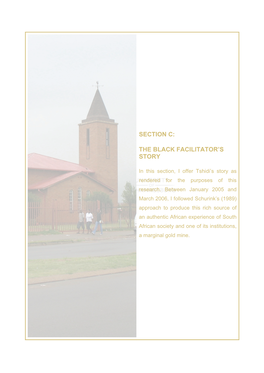 Section C: the Black Facilitator's Story
