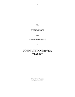 JOHN VIVIAN Mcvea “JACK”