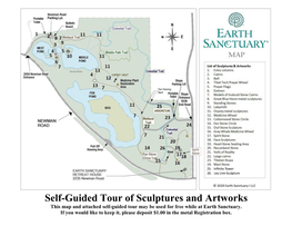 Self-Guided Tour of Sculptures and Artworks This Map and Attached Self-Guided Tour May Be Used for Free While at Earth Sanctuary