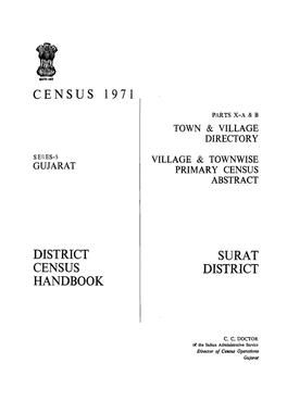 District Census Handbook, Surat, Part X-A & B, Series-5
