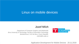 Linux on Mobile Devices