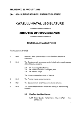 Kwazulu-Natal Legislature