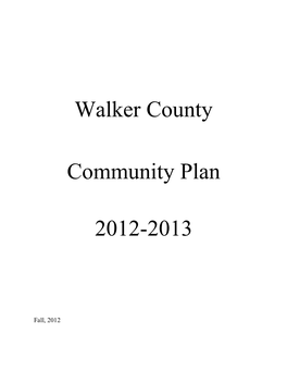 Walker County Community Plan 2012-2013