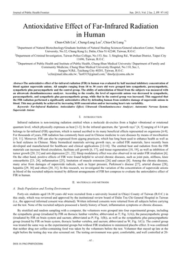 Antioxidative Effect of Far-Infrared Radiation in Human