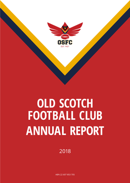 Old Scotch Football Club Annual Report