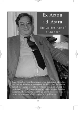 Ex Acton Ad Astra the Golden Age of a Chancer