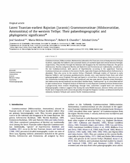 Latest Toarcian-Earliest Bajocian Uurassic) Grammoceratinae