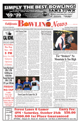 California Bowling News