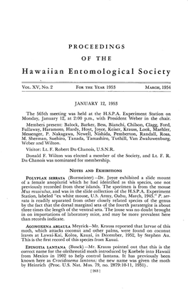 Hawaiian Entomological Society