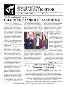 NICARAGUA MONITOR Close Down the School of the Americas!
