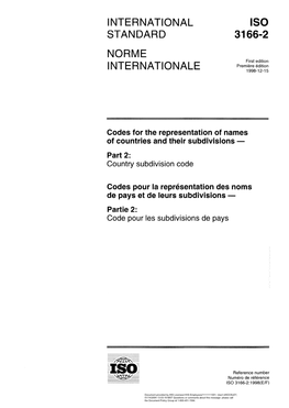 International Standard Norme Internationale 3166-2