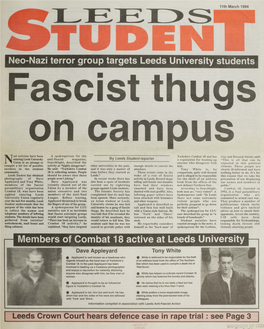 Neo-Nazi Terror Group Targets Leeds University Students