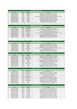 Oakbrook Badminton Fixtures 2015-2016