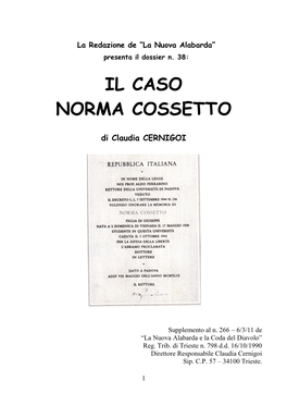 Il Caso Norma Cossetto