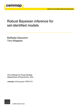 Robust Bayesian Inference for Set-Identified Models