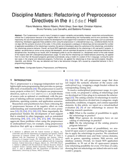 Refactoring of Preprocessor Directives in the #Ifdef Hell