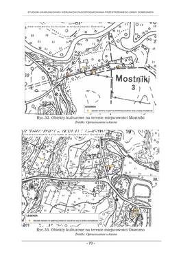 Ryc.32. Obiekty Kulturowe Na Terenie Miejscowości Mostniki Ryc.33