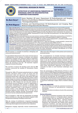 ORIGINAL RESEARCH PAPER Dr.Ravi Arya* Dr.Priti Kapoor