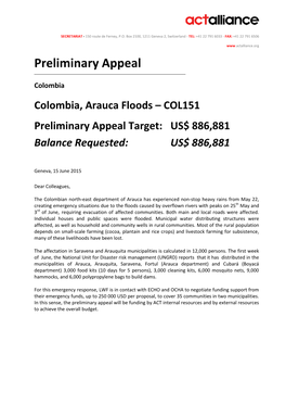 Preliminary Appeal 06 2015 Flood in Arouca