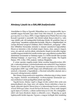 Almásy László És a Salam (Had)