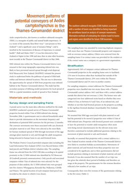 Movement Patterns of Potential Conveyers of Aedes