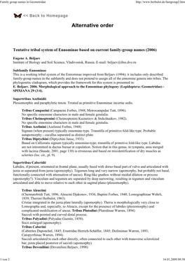 Family Group Names in Geometridae