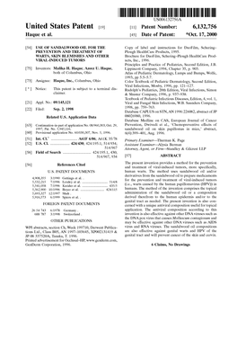 United States Patent (19) 11 Patent Number: 6,132,756 Haque Et Al