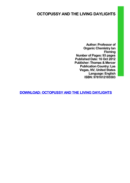 Octopussy and the Living Daylights Download Free