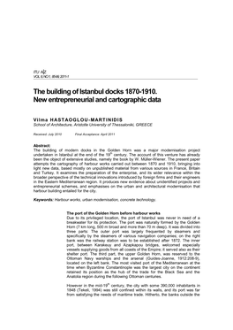 The Building of Istanbul Docks 1870-1910