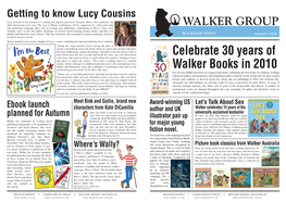 Celebrate 30 Years of Walker Books in 2010