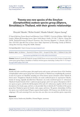 Pdfs/Blackflyinventory.Pdf [Accessed on 30 May 2019] Adler PH, Currie DC, Wood DM (2004) the Black Flies (Simuliidae) of North America