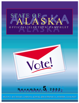 State of State of Alaska Official Election Pamphlet
