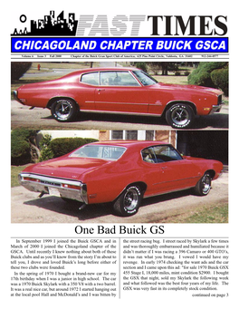 One Bad Buick GS in September 1999 I Joined the Buick GSCA and in the Street Racing Bug