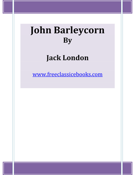John Barleycorn By
