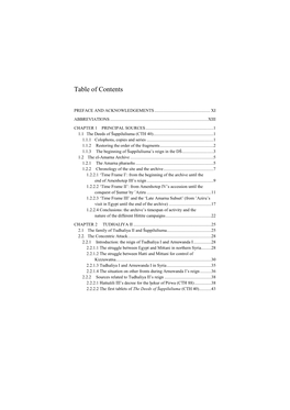 Table of Contents