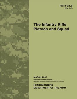 The Infantry Rifle Platoon and Squad